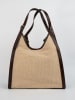 Victor & Hugo Paris Schultertasche "Zaya" in Hellbraun/ Braun - (B)35 x (H)37 x (T)14 cm