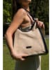 Victor & Hugo Paris Schultertasche "Zaya" in Beige/ Schwarz - (B)35 x (H)37 x (T)14 cm