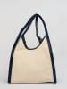 Victor & Hugo Paris Schultertaschen "Zaya" in Beige/ Dunkelblau - (B)35 x (H)37 x (T)14 cm