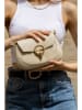 Victor & Hugo Paris Leder-Schultertasche "Nour" in Beige - (B)20 x (H)15 x (T)4 cm
