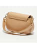 Victor & Hugo Paris Leder-Schultertasche "Nour" in Beige - (B)20 x (H)15 x (T)4 cm
