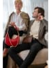 Victor & Hugo Paris Leder-Schultertasche "Tiva" in Rot - (B)23 x (H)13 x (T)6 cm