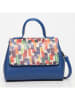 Victor & Hugo Paris Leren handtas "Amalia" blauw/meerkleurig - (B)24 x (H)17 x (D)10 cm