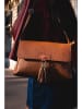 Victor & Hugo Paris Leder-Umhängetasche "Indila" in Hellbraun - (B)28,5 x (H)21 x (T)9 cm