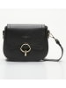 Victor & Hugo Paris Leder-Umhängetasche "Silvia" in Schwarz - (B)27 x (H)18 x (T)7 cm