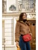 Victor & Hugo Paris Leder-Umhängetasche "Silvia" in Rot - (B)23 x (H)18 x (T)7 cm