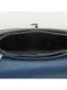 Victor & Hugo Paris Leder-Umhängetasche "Silvia" in Blau - (B)23 x (H)18 x (T)7 cm