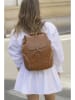 Victor & Hugo Paris Leren rugzak "Lauren" camel - (B)26,5 x (H)32 x (D)13 cm