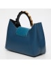 Victor & Hugo Paris Leren handtas "Ana" blauw - (B)35 x (H)27 x (D)13,5 cm