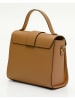 Victor & Hugo Paris Leder-Henkeltasche "Ariel" in Camel - (B)26,5 x (H)23 x (T)8 cm
