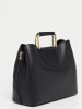 Victor & Hugo Paris Leder-Henkeltasche "Biana" in Schwarz - (B)29 x (H)25 x (T)13,5 cm