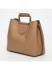 Victor & Hugo Paris Leder-Henkeltasche "Biana" in Taupe - (B)29 x (H)25 x (T)13 cm