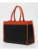 Victor & Hugo Paris Leder-Henkeltasche "Nina" in Orange - (B)37 x (H)27 x (T)12 cm