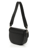 Victor & Hugo Paris Leder-Schultertasche "Arya" in Schwarz - (B)21 x (H)15 x (T)6 cm