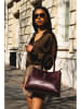 Victor & Hugo Paris Leder-Henkeltasche "Beryn" in Bordeaux - (B)31 x (H)22 x (T)11,5 cm