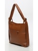 Victor & Hugo Paris Skórzana torebka "Teva" w kolorze karmelowym - 40 x 36 x 9 cm