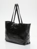 Victor & Hugo Paris Leder-Shopper "Vog" in Schwarz - (B)50 x (H)28 x (T)12 cm