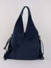 Victor & Hugo Paris Leder-Schultertasche "Sorrel" in Dunkelblau - (B)40 x (H)35 x (T)3 cm