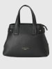 Victor & Hugo Paris Leder-Henkeltasche "Mini Luna" in Schwarz - (B)28 x (H)20 x (T)11 cm