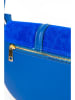 Victor & Hugo Paris Leder-Umhängetasche "Rhea" in Blau - (B)24 x (H)19 x (T)6 cm