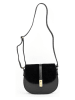 Victor & Hugo Paris Leder-Umhängetasche "Rhea" in Schwarz - (B)24 x (H)19 x (T)6 cm