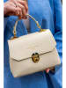 Victor & Hugo Paris Leder-Henkeltasche "Florentine" in Creme - (B)21,5 x (H)16,5 x (T)12,5 cm