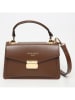 Victor & Hugo Paris Leren handtas "Leah" in bruin - (B)18,5 x (H)12,5 x (D)6 cm