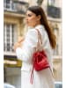 Victor & Hugo Paris Leder-Umhängetasche "Eonora" in Rot - (B)17 x (H)19 x (T)15 cm