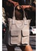 Victor & Hugo Paris Leder-Shopper "Noa" in Creme - (B)34 x (H)38 x (T)11 cm