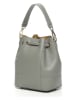 Victor & Hugo Paris Leder-Henkeltasche "Mini Livy" in Grau - (B)18 x (H)21 x (T)11 cm