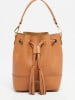 Victor & Hugo Paris Leder-Schultertasche " Mini Livy" in Hellbraun - (B)18 x (H)21,5 x (T)11 cm