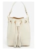 Victor & Hugo Paris Leder-Henkeltasche "Mini Livy" in Creme - (B)18 x (H)21 x (T)11 cm