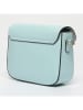 Victor & Hugo Paris Leder-Umhängetasche "Eliane" in Hellblau - (B)26 x (H)16 x (T)6 cm
