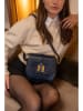 Victor & Hugo Paris Leder-Umhängetasche "Kara" in Dunkelblau - (B)22 x (H)18 x (T)6 cm