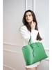 Victor & Hugo Paris Leder-Henkeltasche "Livel" in Grün - (B)45 x (H)31 x (T)12 cm