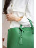 Victor & Hugo Paris Leren handtas "Livel" groen - (B)45 x (H)31 x (D)12 cm