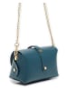 Victor & Hugo Paris Leder-Umhängetasche "Zephyr" in Petrol - (B)16 x (H)10 x (T)9 cm