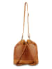 Victor & Hugo Paris Leder-Umhängetasche "Cerise" in Camel - (B)33 x (H)28 x (T)14 cm