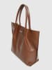 Victor & Hugo Paris Leder-Henkeltasche ''Lava'' in Hellbraun - (B)32 x (H)32 x (T)10 cm