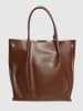 Victor & Hugo Paris Leder-Henkeltasche ''Lava'' in Hellbraun - (B)32 x (H)32 x (T)10 cm