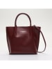 Victor & Hugo Paris Leder-Schultertasche "Lava" in Bordeaux - (B)32 x (H)32 x (T)10 cm