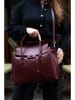 Victor & Hugo Paris Leder-Henkeltasche "Jane" in Bordeaux - (B)36 x (H)35 x (T)24 cm