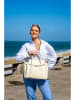 Victor & Hugo Paris Leder-Henkeltasche "Jane" in Creme - (B)36 x (H)35 x (T)24 cm