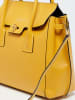 Victor & Hugo Paris Leren handtas "Janeu" geel - (B)36 x (H)35 x (D)24 cm