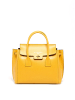 Victor & Hugo Paris Leren handtas "Janeu" geel - (B)36 x (H)35 x (D)24 cm