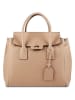 Victor & Hugo Paris Leder-Henkeltasche "Jane" in Beige - (B)36 x (H)35 x (T)24 cm