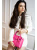 Victor & Hugo Paris Leder-Henkeltasche "Jany" in Pink - (B)35,5 x (H)30 x (T)13 cm