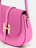 Victor & Hugo Paris Leder-Umhängetasche in Pink - (B)22 x (H)18 x (T)6 cm