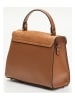 Victor & Hugo Paris Leder-Henkeltasche "Shak" in Camel - (B)23,5 x (H)20 x (T)10 cm