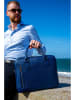 Victor & Hugo Paris Leren aktetas "Elio" donkerblauw - (B)36,5 x (H)28 x (D)12 cm